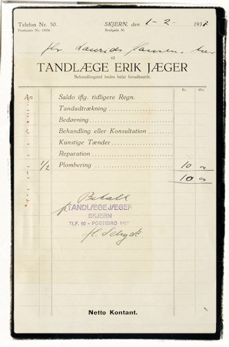 Regning fra 1937